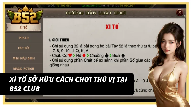 Trải nghiệm xì tố online hấp dẫn tại cổng game B52 Club