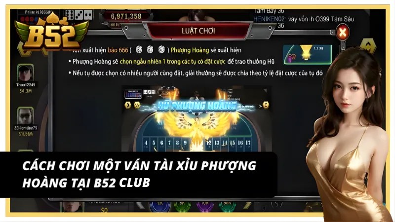 Hướng dẫn chơi Sicbo phượng hoàng tại B52 Club