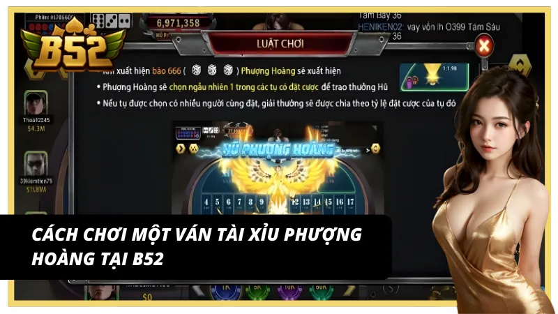 Hướng dẫn chơi Sicbo phượng hoàng tại B52