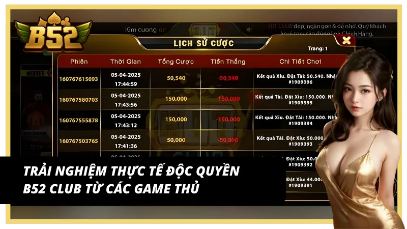 Trải nghiệm thực từ người chơi tài xỉu trực tuyến B52 Club
