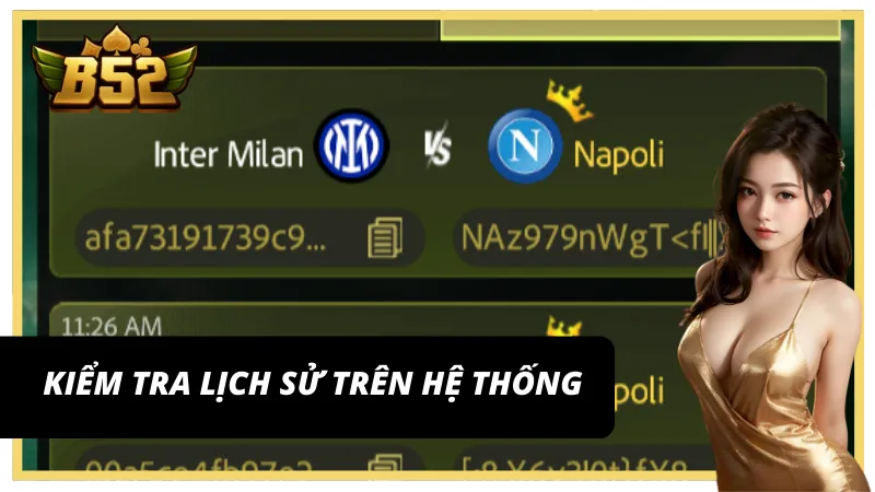 Tính năng kiểm tra lịch sử thao tác trong trò chơi thể thao mini 